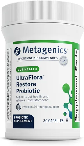 Metagenics UltraFlora Restore - Probiótico Diario - Soporte Intestinal* - 30 Cápsulas
