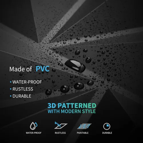 Miniatura 4 de Art3d - Paneles de pared 3D de 20 piezas, 11.8" x 11.8" (1.77 m²) Paneles de pared de PVC, decoración de pared adhesiva para sala de estar, Negro