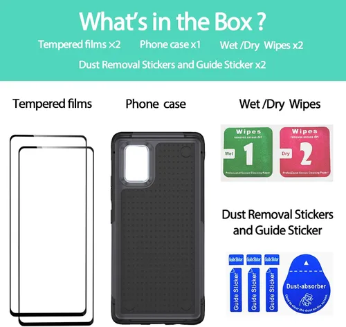Miniatura 173 de Jeylly Compatible con Samsung Galaxy A22 5G Funda, Funda Samsung A22 5G con 2pcs protectores de pantalla de vidrio templado