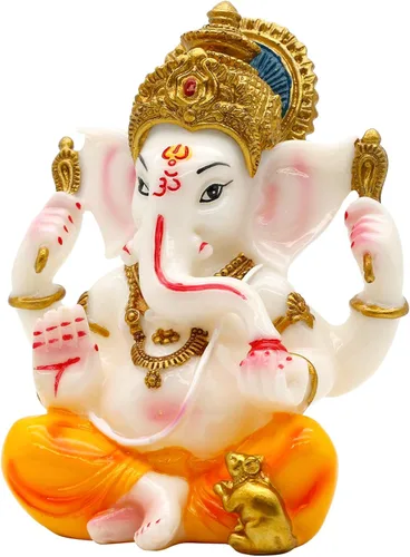 Miniatura 7 de alikiki Ídolo hindú de Lord Ganesha - Dios de la India Ganesh estatua Diwali Regalos indio Puja Artículos para el hogar Templo Mandir Pooja