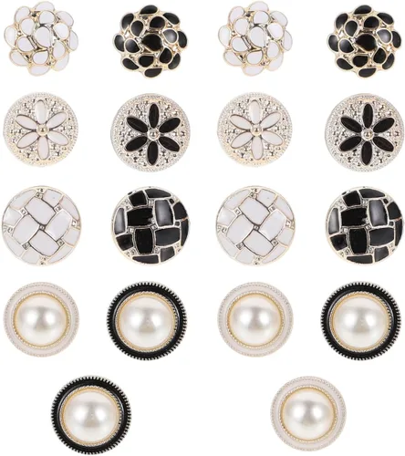 EXCEART 20 botones de repuesto de ropa, botones a presión sin coser para ropa, alfileres decorativos ligeros para abrigo, camisa, vestido,