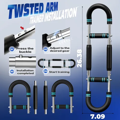 Miniatura 6 de Twister - Entrenador de brazo para hombre, equipo de entrenamiento de pecho ajustable para gimnasio en casa, constructor muscular y entrenamiento