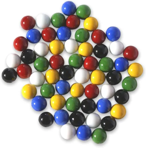 Miniatura 2 de Bolsa de 60 canicas de vidrio para damas chinas, 5/8" (16mm) de diámetro