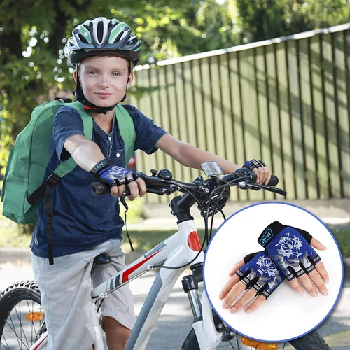 Miniatura 6 de Accmor Kids Fishing Gloves, Kids Sport Gloves, Kids Cycling Gloves, Children Full Finger Gloves for Cycling Camping Fishing Parkour Outdoor Sports