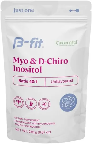 B-fit Suplemento de inositol para mujeres - Myo & D-Chiro Inositol 40:1 para un equilibrio hormonal óptimo y apoyo a la ovulación - 60 porciones -