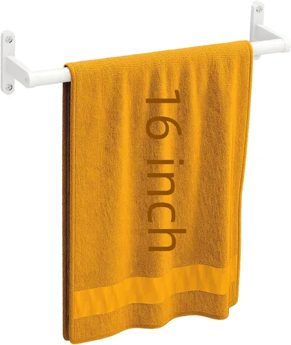 Miniatura 15 de KLJKPA Toallero de baño de 16 pulgadas, toallero para baño montado en la pared, moderno y resistente soporte para toallas de mano de acero Negro