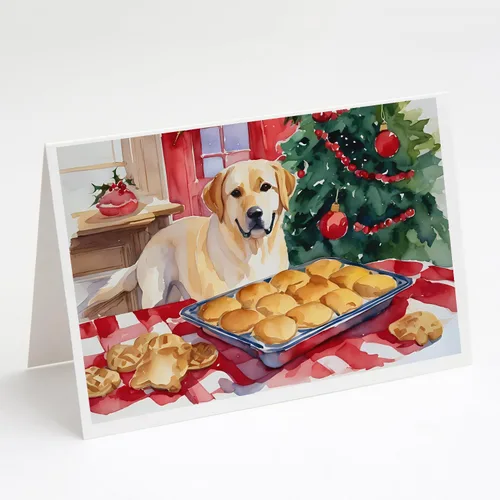Miniatura 103 de Caroline's Treasures DAC3884GCA7P Paquete de 8 tarjetas en blanco de Navidad con galletas de husky siberiano Tarjetas de felicitación con sobres