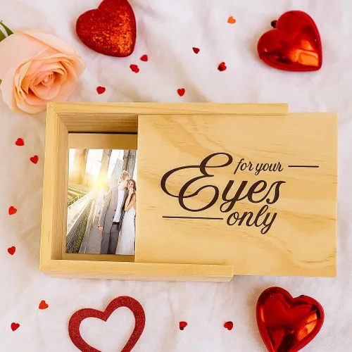 Miniatura 2 de Koyal Wholesale Caja de recuerdo grabada para álbum de fotos de boudoir solo para tus ojos, regalo de despedida de soltera para novia futura boda