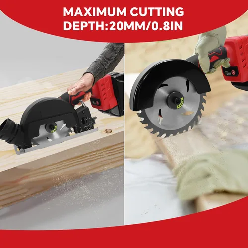 Miniatura 6 de Mini sierra circular inalámbrica para batería Milwaukee de 18 V, sierras circulares eléctricas sin escobillas de 4 pulgadas, sierra circular pequeña