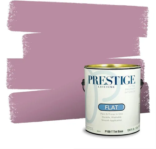 Miniatura 327 de Prestige Paints Pintura exterior e imprimación en uno, 1 galón, plano, coincidencia comparable de Valspar* Amber Rose*
