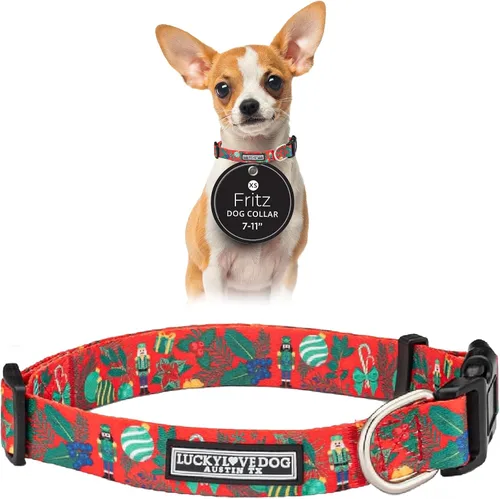 Miniatura 22 de Lucky Love Dog - Collar de perro ajustable con hebilla de fácil clic para los grandes, duradero y cómodo para perros machos y hembras, collar