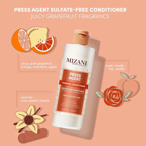 Miniatura 6 de Mizani Press Agent - Juego de champú y acondicionador sin sulfato, desenreda e hidrata el cabello para el calor, 8.5 onzas líquidas (paquete de 2)