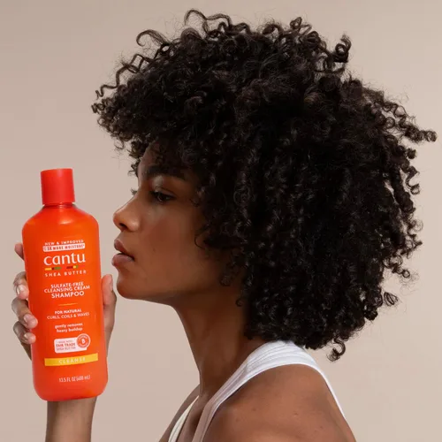 Miniatura 4 de Cantu Champú en crema limpiadora sin sulfato con manteca de karité para cabello natural, 13.5 oz