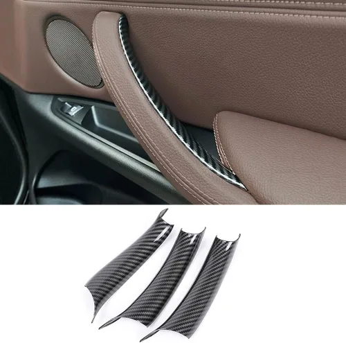 Miniatura 10 de TKREENO Cubierta de manija de puerta de automóvil para BMW X5 X6 E70 E71 2007-2013 manijas de puerta interior accesorios de decoración