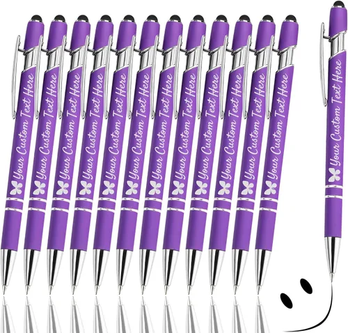 Miniatura 23 de Bolígrafos personalizados con lápiz capacitivo, bolígrafos grabados personalizados, impresos con tu logotipo o mensaje para Navidad, graduación