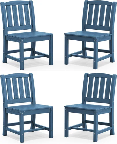 Miniatura 53 de SERWALL Juego de comedor para exteriores de 9 piezas, mesa de comedor expandible de 60 a 83 pulgadas y 8 sillas de polietileno de alta densidad