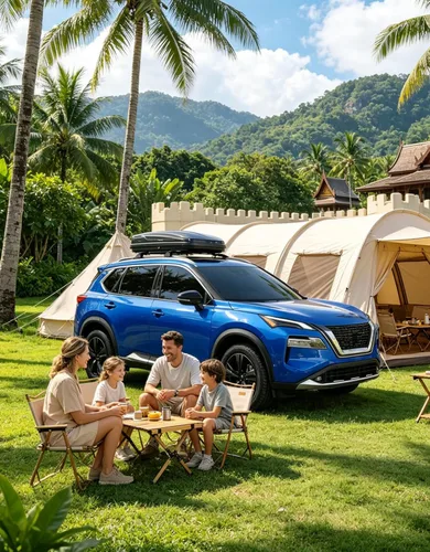 Miniatura 4 de Wonderdriver Barras Transversales de Techo Bloqueables 260lb Compatibles con Nissan Rogue 2021-2026 (con Rieles de Techo Empotrados), Rieles