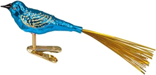 Miniatura 9 de Old World Christmas Baltimore Oriole - Adorno de vidrio soplado para árbol de Navidad, decoración navideña artesanal, colección de clips