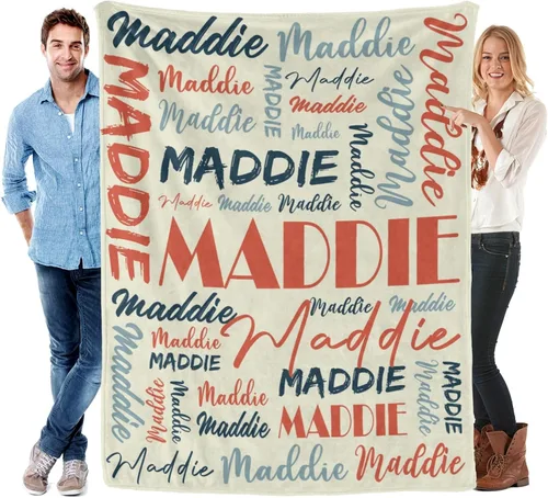 Miniatura 38 de Manta personalizada para niños y adultos, manta personalizada con nombre, manta de franela personalizada con nombre, manta personalizada con nombre