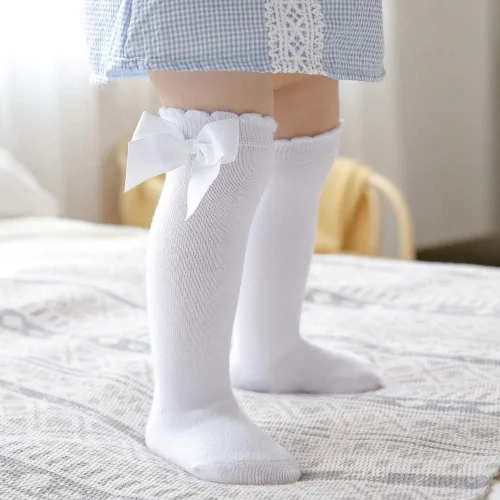 Miniatura 2 de DRESHOW BQUBO - Calcetines de punto para bebé, calcetines de algodón para niñas pequeñas
