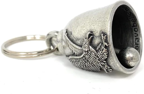 Miniatura 2 de Bravo Bells - Accesorio de campana de motociclista de Eagle o llavero para la suerte - Fabricado en los Estados Unidos