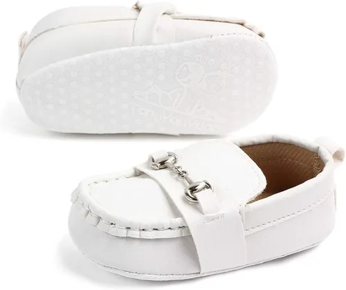 Miniatura 5 de QIETION Zapatos Oxford de piel sintética con suela suave, antideslizantes, para niños y niñas, para caminar