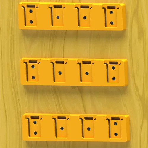 Miniatura 6 de Estante de Batería Compatible con Soporte de Batería DeWalt 20V, Montaje de 4 Ranuras para Batería a Granel Herramienta de Garaje, Herramientas