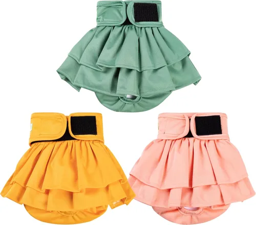 Miniatura 7 de wegreeco Pañales lavables para perras, pañales altamente absorbentes para perras en celo, período, incontinencia o micción excitable (paquete de 3)