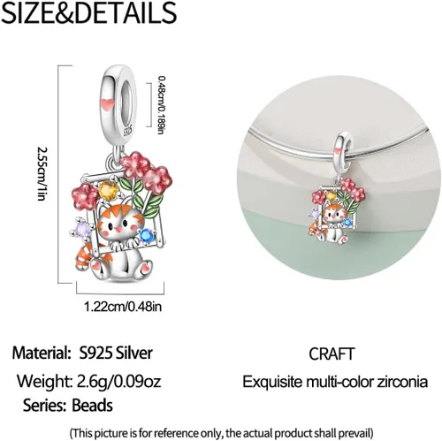 Miniatura 50 de LIGHTDOG Abalorios de plata de ley 925 para pulseras Pandora, collares para mujer, cuentas colgantes, cuentas de joyería, regalos para mujeres