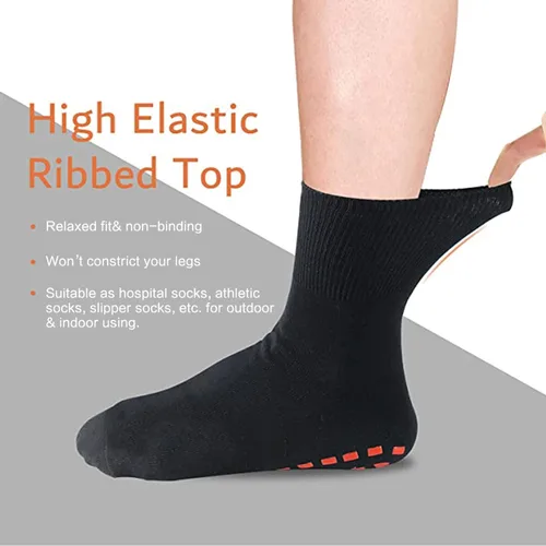 Miniatura 3 de NOVAYARD 5 pares de calcetines antideslizantes para hospital, diabéticos, yoga, pilates, barre hombres y mujeres