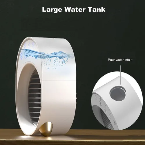 Miniatura 6 de Aire acondicionado portátil, enfriador de aire personal, ventilador de aire acondicionado evaporativo recargable por USB, ventilador