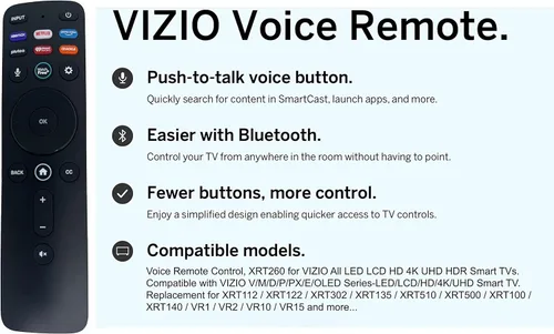 Miniatura 5 de Control remoto por voz para Vizio Smart TV, XRT260 Reemplazo remoto para todos los televisores Vizio LED LCD HD 4K UHD HDR Smart TV con teclas