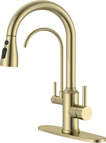 Miniatura 17 de APPASO Grifo de cocina negro con filtro de agua, mangueras certificadas por cUPC, grifos de fregadero de 3 vías con rociador extraíble, 3 modos