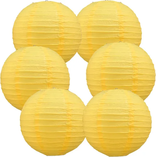 Miniatura 38 de BEISHIDA Faroles de Papel Blancos de 12 Pulgadas Decorativos Chinos/Japoneses Colgantes Redondos de Papel Lámparas para Cumpleaños, Bodas, Navidad