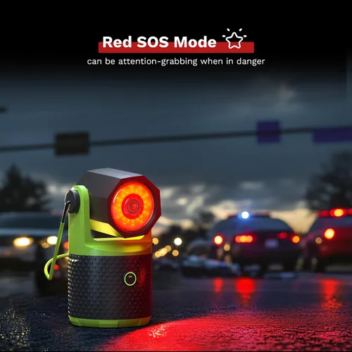 Miniatura 6 de CLAKAP Linterna LED para campamento, linterna recargable de 3000 lúmenes, linterna giratoria de 180°, luz de campamento portátil con cargador