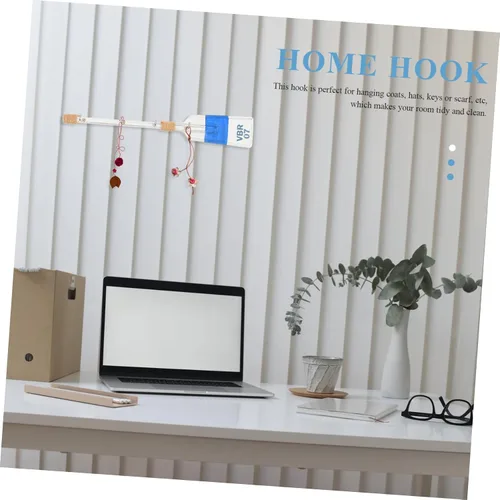 Miniatura 7 de Gancho de madera para ropa de paleta de 15.7 pulgadas, colgador de pared para chaquetas, sombreros, bufandas, gancho decorativo para pasillo