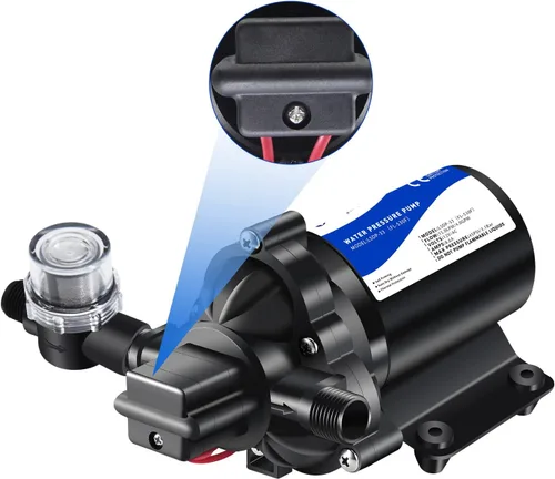 Miniatura 4 de TDRsuper Bomba de transferencia de agua autocebante de 12 V CC, bomba de refuerzo de alta presión 4GPM 45PSI para RV, jardín, marina y yate