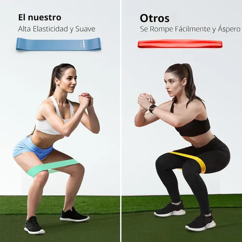 Miniatura 5 de Resistance Bands for Working Out, 5-Pack Elastic Loop Exercise Bands for Strength Training Stretching, Home Gym Equipment for Pilates Yoga Physical