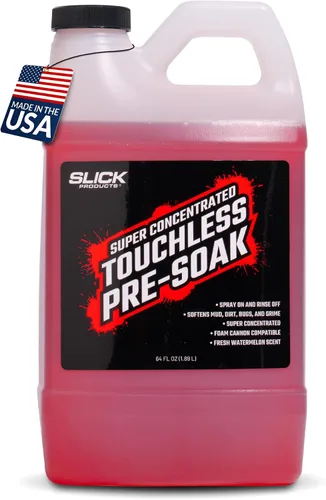 Miniatura 12 de Slick Products Jabón de auto prelavado súper concentrado sin contacto para cañón de espuma o pistola de espuma, afloja el barro, la suciedad