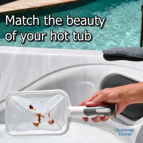 Miniatura 4 de The Skimmie Scoop - Espumador de mano patentado con red de malla fina para spa, bañera de hidromasaje, inmersión fría y limpieza de piscinas