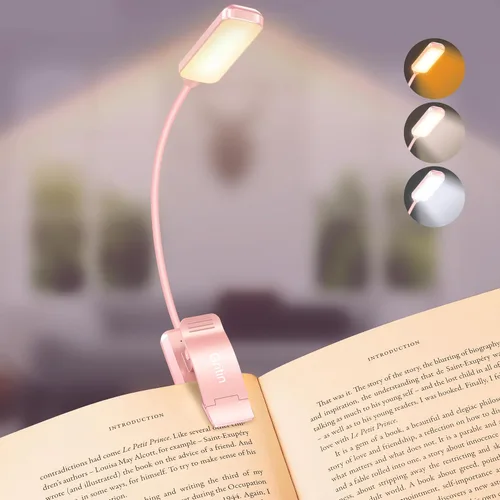 Miniatura 10 de Gritin Luz de Lectura Recargable de 9 LED para Leer en la Cama - Cuidado de los Ojos 3 Temperaturas de Color, Brillo de Atenuación Continua, 80