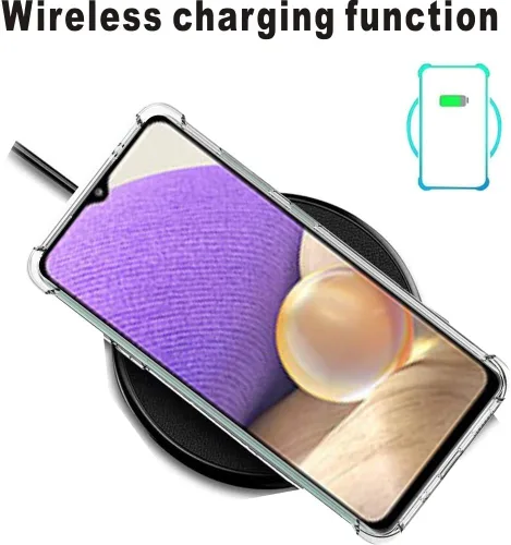 Miniatura 2 de Funda para teléfono Galaxy A32 0.18 oz, Samsung A32 0.18 oz, esquinas reforzadas transparentes transparentes TPU absorción de golpes flexible