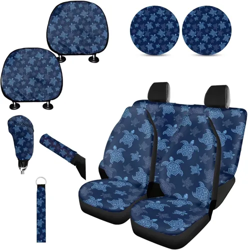 Miniatura 31 de Forchrinse Bee - Juego de fundas para asiento delantero y trasero con funda para palanca de cambios de freno de mano, funda para reposacabezas