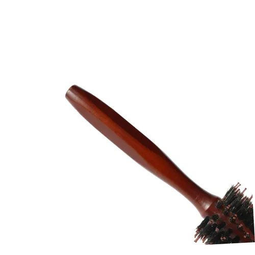 Miniatura 2 de FRCOLOR Cepillo de pelo redondo peine para las mujeres de sarga mango de madera de secado de pelo peinado herramienta de rizado color al azar