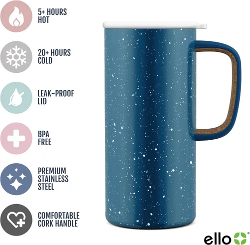 Miniatura 3 de Taza de viaje Ello Campy de acero inoxidable y hermético al vacío.