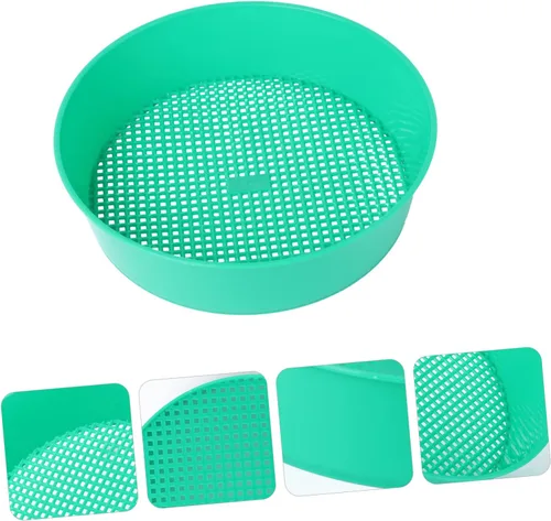Miniatura 6 de Herramientas para bonsái, herramientas de bricolaje, tamiz de arena para minería, filtro de malla, dispensador de clasificador de arena de plástico