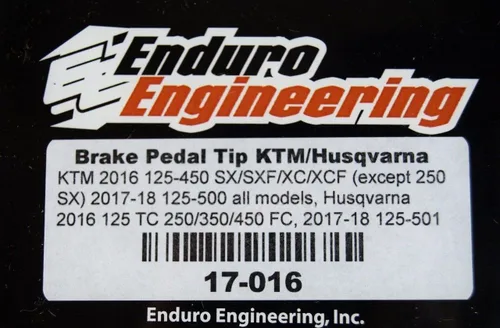 Miniatura 4 de Enduro Engineering Punta de pedal de freno 17-016 - Compatible con KTM Husqvarna (1.772 in de ancho) Moto MX Dirt Bike