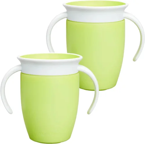 Miniatura 4 de Tazas Munchkin Miracle 360 para niños pequeños, vasos entrenadores, tazas para niños pequeños a prueba de derrames, con diseño sin boquilla Rosa 2