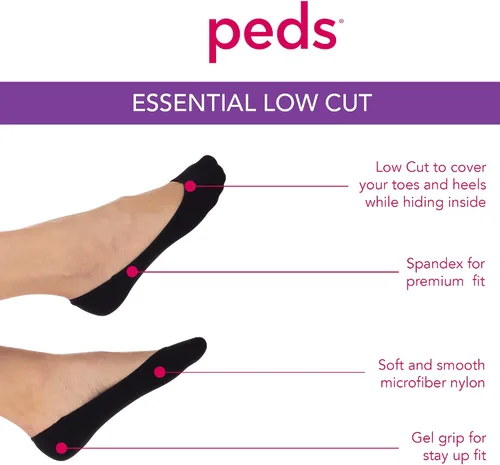 Miniatura 2 de Peds Womens Lightweight Low Cut No Show Socks Multipack