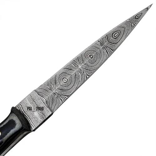 Miniatura 7 de PAL 2000 KNIVES DAM-2055 Cuchillo de caza hecho a mano de acero de Damasco de 8.4 pulgadas - Mango de micarta con funda